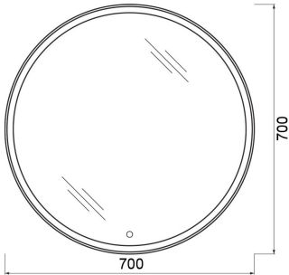Зеркало с подсветкой Bellezza Ring 70см 00000011240